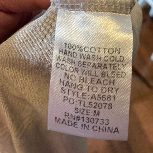 Umgee Cream/Beige Short Sleeve Tiered A-Line Dress, Size M - Picture 7 of 7